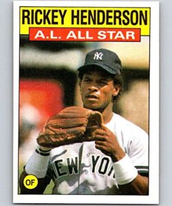 1986 topps #716 rickey henderson as nm-mt yankees