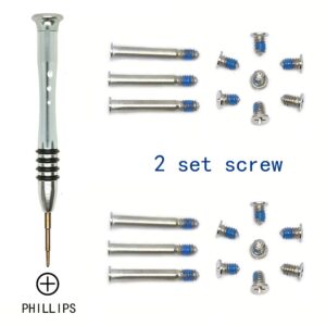 GODSHARK 2 Sets Replacement Screws with Screwdriver for MacBook Pro 13" 15" 17" A1278 A1286 A1297 2009-2012, Unibody Bottom Case Cover Phillips Repair Tool Kit Notebook Laptop PC Computer Screw