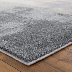 LUXE WEAVERS Abstract Gray 8x10 Area Rug