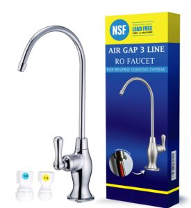 air gap 3 line lead-free reverse osmosis faucets water filtration(polished chrome) nsf certified