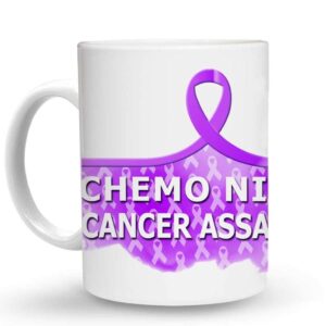 makoroni - chemo ninja cancer assassin cancer awareness coffee mug, b24