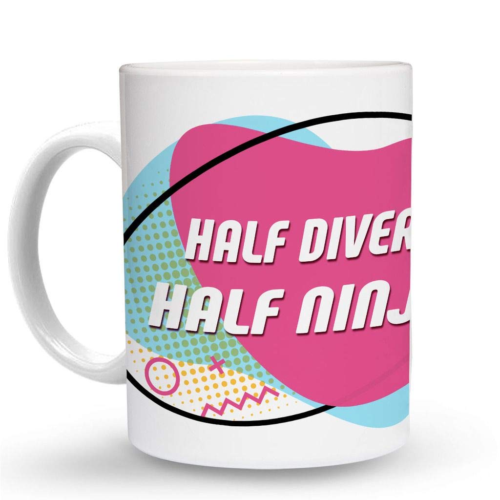 Makoroni - HALF DIVER HALF NINJA - 11 Oz. Ceramic COFFEE MUG Coffee Cup, j13