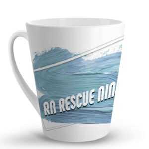 makoroni - rn rescue ninja - 12 oz. ceramic latte mug coffee cup, j96