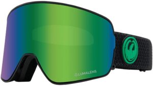 dragon alliance nfx2 asian fit snow goggle (split, lumalens green ion af + bonus lens)