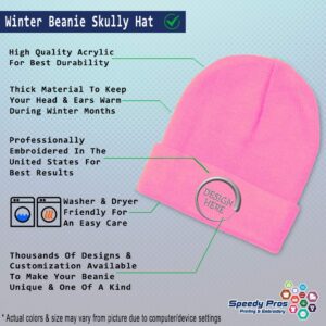 Beanies for Men Roller Skate A Embroidery Roller Skating Roller Skate Shoes Embroidery Winter Hats for Women Acrylic Skull Cap 1 Size Soft Pink Design Only
