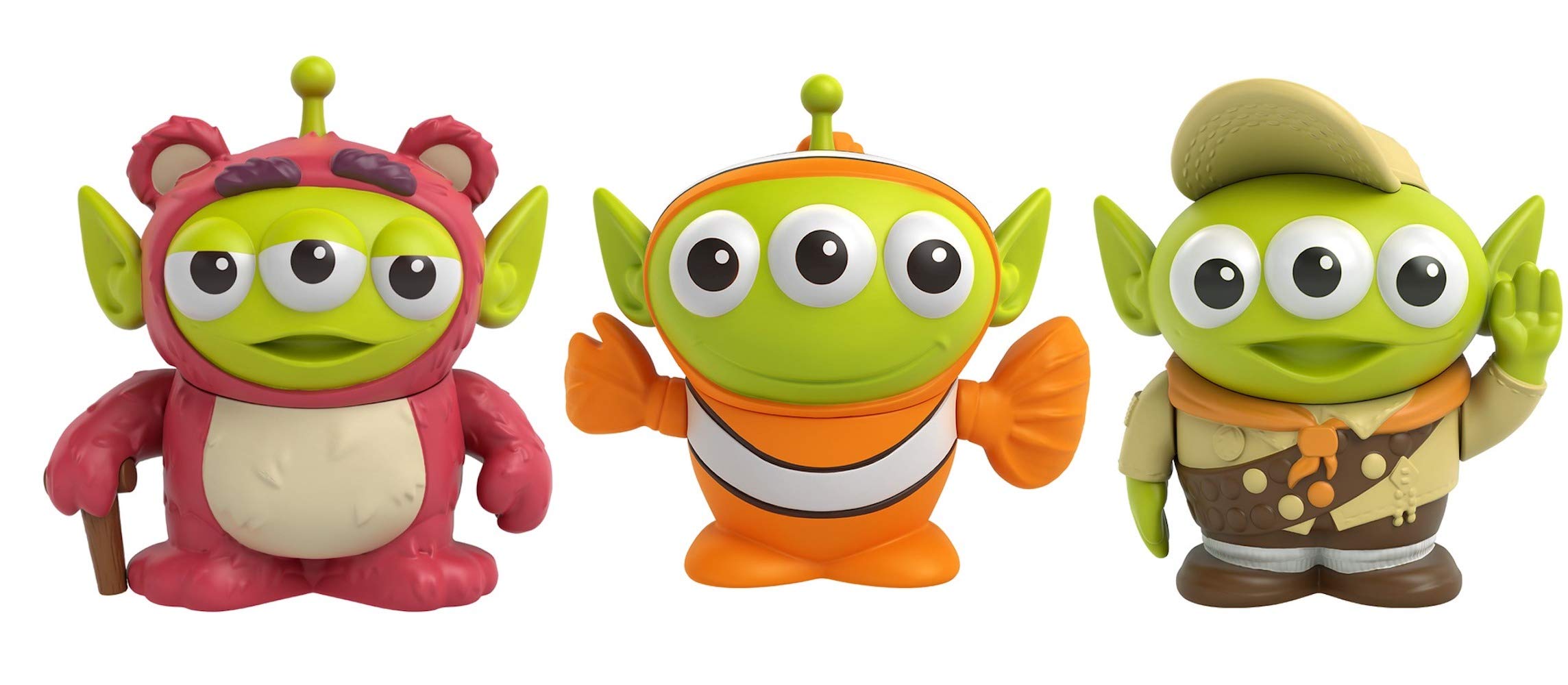 Mattel Pixar Alien Remix Lotso Nemo Russell 3-Pack Character Figures in a Pizza Box Package, 3-in Toys from Mattel Disney Pixar Movies Toy Story Finding Nemo Up, for Collectors Ages 6 Years & Older