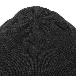 UNDERCONTROL Winter Fisherman Beanie Free Size Men Women - Unisex Stylish Plain Skull Hat Watch Cap (Charcoal)