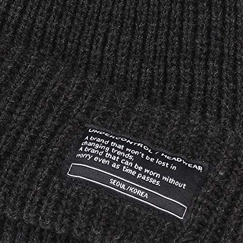 UNDERCONTROL Winter Fisherman Beanie Free Size Men Women - Unisex Stylish Plain Skull Hat Watch Cap (Charcoal)