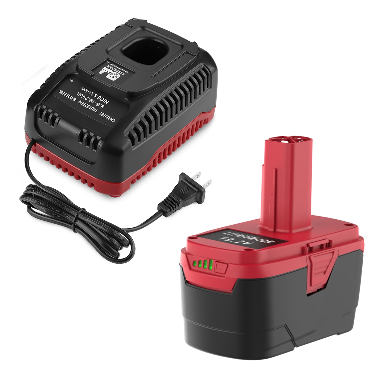 19.2Volt 6.5Ah Battery + Charger for Craftsman 19.2Volt C3 XCP Battery, Craftsman 19.2V Battery Charger for 130279005 1323903 130211004 for Craftsman 19.2Volt Battery