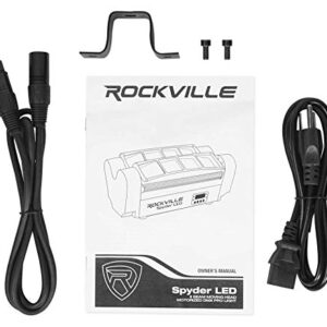 Rockville Spyder LED (8) Beam Moving Head Motorized DMX DJ/Party/Club Pro Light