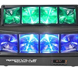 Rockville Spyder LED (8) Beam Moving Head Motorized DMX DJ/Party/Club Pro Light