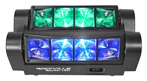 Rockville Spyder LED (8) Beam Moving Head Motorized DMX DJ/Party/Club Pro Light