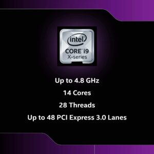 Intel Core i9-10940X Desktop Processor 14 Cores up to 4.8GHz Unlocked LGA2066 X299 Series 165W, BX8069510940X