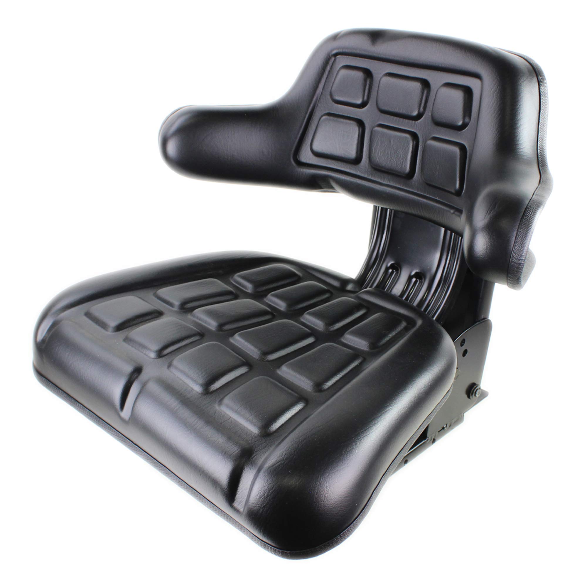 E-D9NN400DB12B Wrap Around Black Tractor Seat for Ford / New Holland NAA, 2N, 8N, 9N, 501, 600, 700, 800, 900, 2610, 2810, 2910, 2120, 2600, 2110, 2000, 3400, 3330, 3300, 3500, 3310, 3120, 3230, 3000+