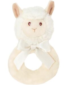 bearington baby lil’ alma, 5.5 inch plush llama stuffed animal soft rattle