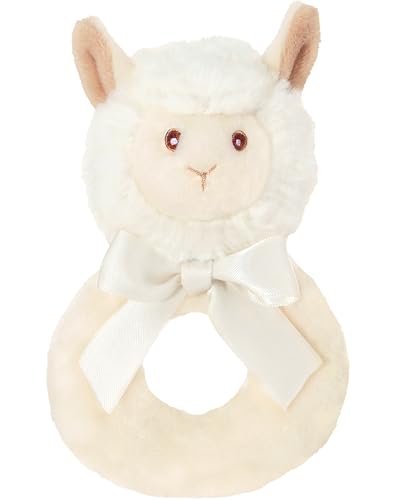 Bearington Baby Lil’ Alma, 5.5 Inch Plush Llama Stuffed Animal Soft Rattle