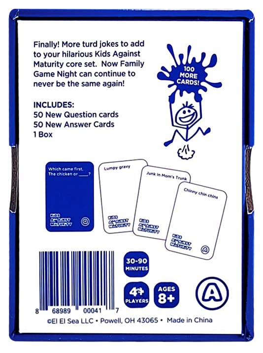 Kids Against Maturity Expansion Pack #1, Card Game for Kids and Families, Super Fun Hilarious for Family Party Game Night (Core Game Sold Separately)