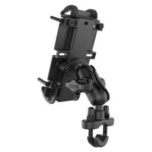 RAM MOUNTS Quick-Grip Large Phone Mount with Handlebar U-Bolt Base RAM-B-149Z-A-PD4U with Short Arm for Motorcycle, ATV/UTV, Bike