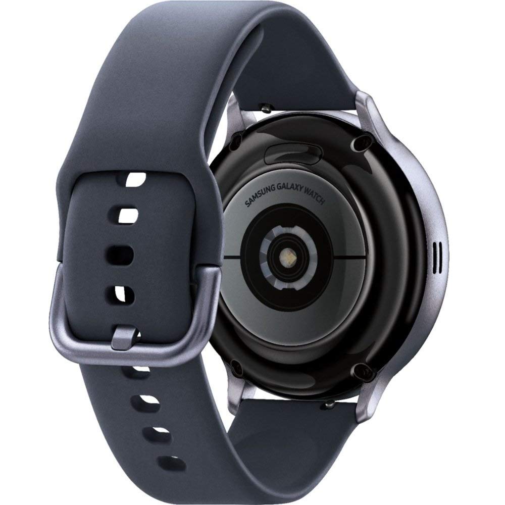 SAMSUNG Galaxy Watch Active2 (Silicon Strap + Aluminum Bezel) Bluetooth - International , Heart Rate Monitor, (Aqua Black, R820-44mm)