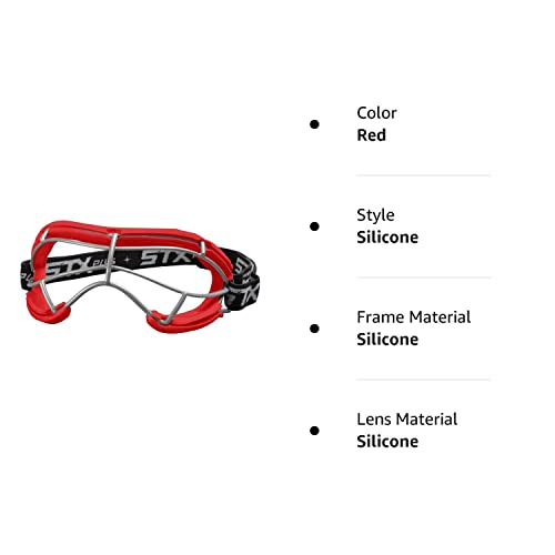 STX Lacrosse 4Sight+ S Adult Goggle, Red