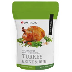 aromasong turkey brine - 100% natural - 2 lb - for wet & dry brining. (herbs de provence seasoning) for whole, smoked, oven-roasted or fried turkey - made in usa