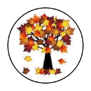 llstickers 48 envelope seals labels stickers fall tree leaves autumn, 1.2"