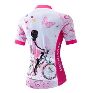 Cycling Jerseys Women,Mountain Bicycle Clothes Summer Cycling Tops Short Sleeve Riding Bike Shirts MTB Jersey Quick Dry