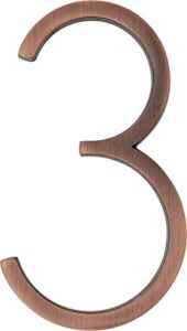 distinctions by hillman 844688 5-inch floating mount house bronze, number 3