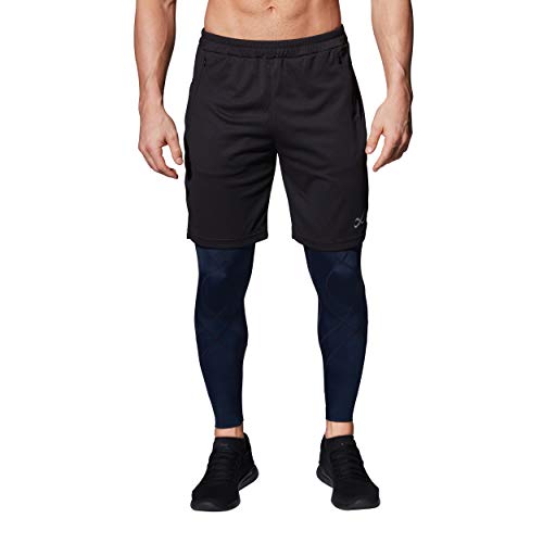 CW-X Men's Stabilyx Joint Support Compression Sports Tights, True Navy, Large