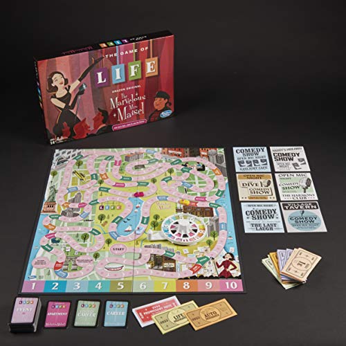 Hasbro Gaming The Game of Life: The Marvelous Mrs. Maisel Edition Board Game; Inspired by The Amazon Original Prime Video Series