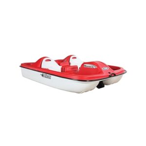 pelican sport - pedal boat monaco - adjustable 5 seat pedal boat, red/white