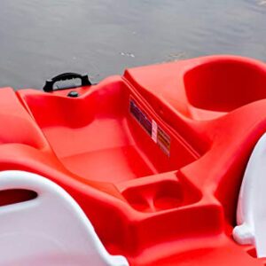 Pelican Sport - PEDAL BOAT MONACO - Adjustable 5 Seat Pedal Boat, Red/White