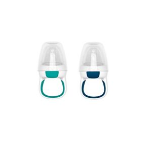 oxo tot silicone self-feeder 2 pack teal/navy