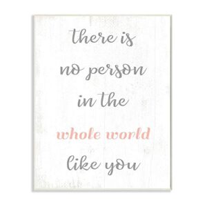 stupell industries no person like you family home pink inspirational word, design by artist daphne polselli wall art, 13 x 19, wood plaque