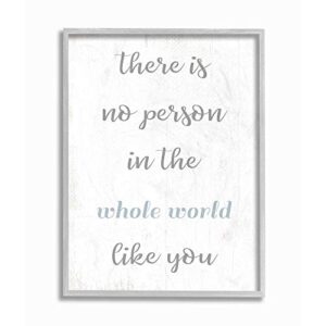 stupell industries no person like you family home blue inspirational word, design by artist daphne polselli wall art, 16 x 20, grey framed