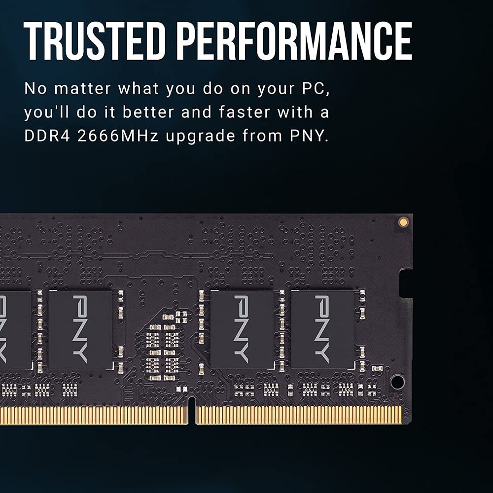 PNY Performance 16GB DDR4 DRAM 2666MHz (PC4-21300) CL19 (Compatible with 2400MHz or 2133MHz) 1.2V Notebook/Laptop (SODIMM) Computer Memory RAM – MN16GSD42666