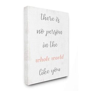 stupell industries no person like you family home pink inspirational word, design by artist daphne polselli wall art, 30 x 40, canvas