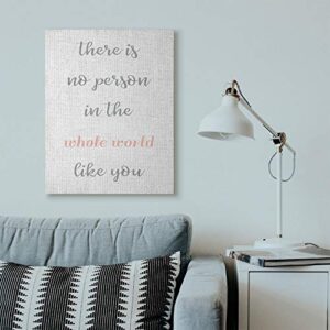 Stupell Industries No Person Like You Family Home Pink Inspirational Word, Design by Artist Daphne Polselli Wall Art, 30 x 40, Canvas