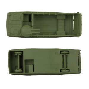 BMC Classic Marx Landing Craft - 4pc Tan vs. OD Green Plastic Army Men Vehicles