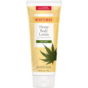 burt's bees hemp body lotion with hemp seed oil for dry skin, 6 ounces (packaging may vary), 3 pack