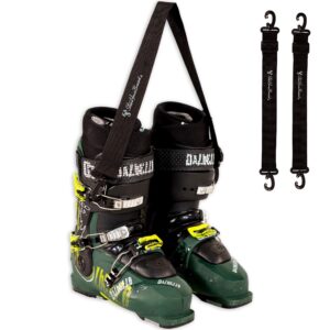 storeyourboard ski and boot carrier straps, adjustable shoulder sling system, heavy-duty (boot carrier, 2 pack)
