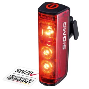 sigma sport blaze led bicycle light battery rear light with brake light german road traffic act stvzo approved