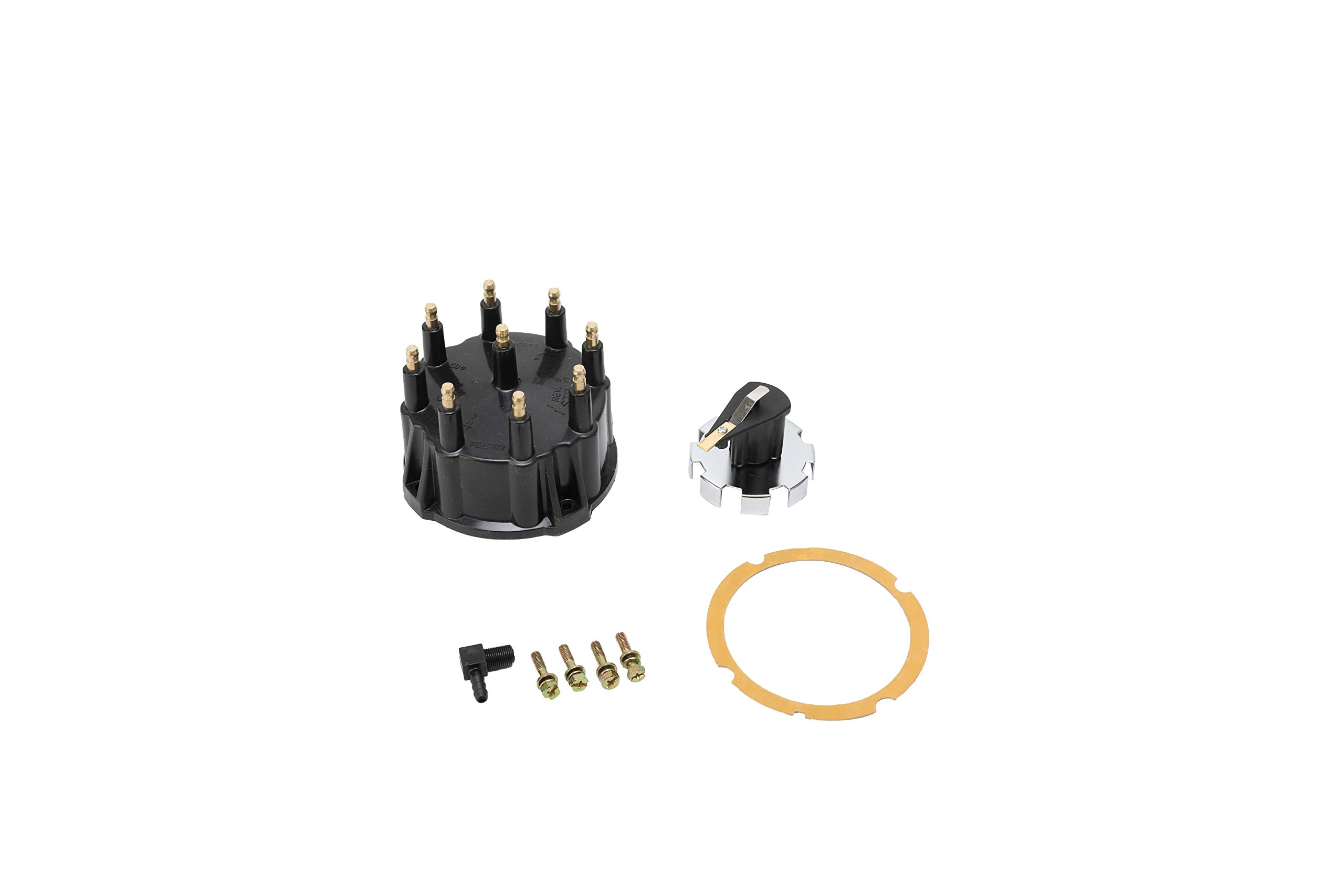 Replacement Distributor Cap Tune Up Kit - Compatible with Mercruiser GM V8 Engines with Thunderbolt IV, V HEI Ignition System - Replaces Parts 187523, 805759Q3, 805759T3 - Rotor, Cap, Gasket