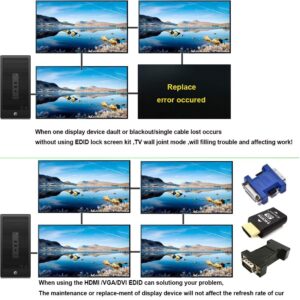 EVanlak Hdmi Edid Emulator Passthrough 3rd Generrtion Premium Aluminum Eliminated Emulator Adapter Work with Mac Thunderbolt to HDMI Switches/Extender/AV Receiver/Video Splitters 1080-3840x2160@60H