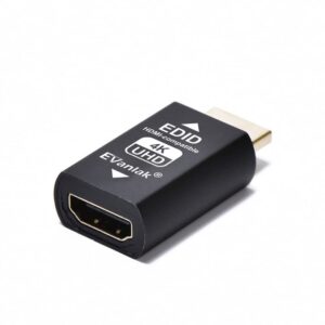 EVanlak Hdmi Edid Emulator Passthrough 3rd Generrtion Premium Aluminum Eliminated Emulator Adapter Work with Mac Thunderbolt to HDMI Switches/Extender/AV Receiver/Video Splitters 1080-3840x2160@60H