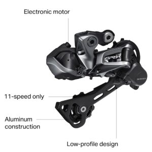 Shimano GRX RD-RX817 Rear Derailleur - 11-Speed, Long Cage, Black, With Clutch, Di2, For 1x