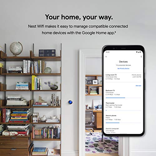 Google Nest Wifi - Home Wi-Fi System - Wi-Fi Extender - Mesh Router for Wireless Internet - 2 Pack