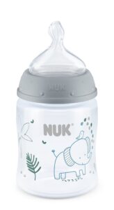 nuk smooth flow anti colic baby bottle, 10 oz, 3 pack, pink bunnies