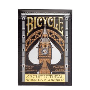 bicycle architectural wonders of the world playing cards, black