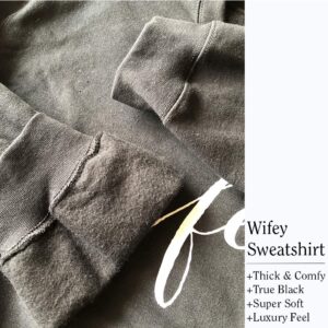 Wifey Sweatshirt t Shirts for Women Shirt just Married Honeymoon Bride Tshirt Womens Wedding Wife Bridal Shower Gift Mrs (Black, Unisex Large)